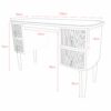 Rattan Teal Blue Desk & Dressing Table - Image 5