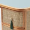 Rattan Teal Blue Desk & Dressing Table - Image 4