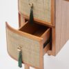 Rattan Teal Blue Desk & Dressing Table - Image 3