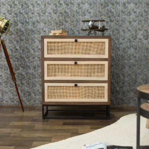 Mango Wood Chest Of Drawers Rattan