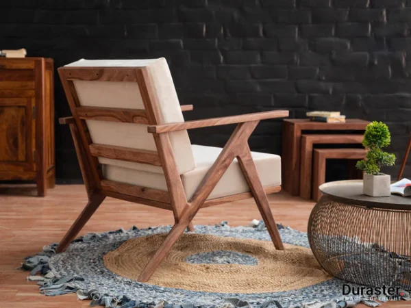 Armchair Modern Solid Wooden - Image 2