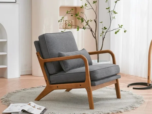 Elementary Modern Solid Wood Armchair