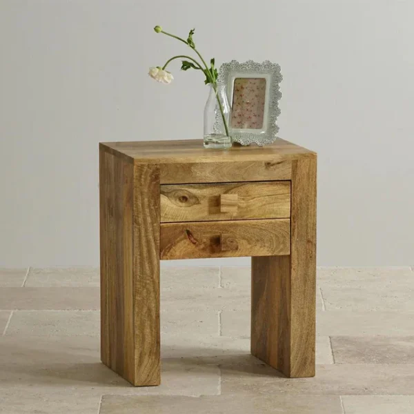 Mango Wood Bedside Table - Image 4