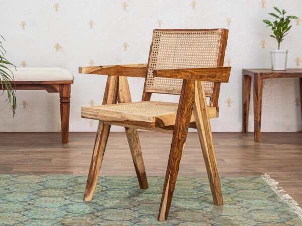 Chandigarh Armchair Nature Wooden Cane