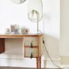 Rattan Teal Blue Desk & Dressing Table - Image 2