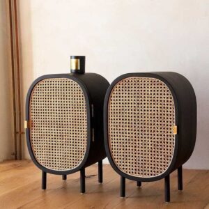 Atta Avenue Modern Woven SIDE BOARD WITH RATTAN