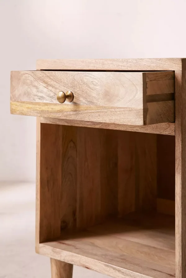 Achilles Solid Wood Bed Side Table - Image 2