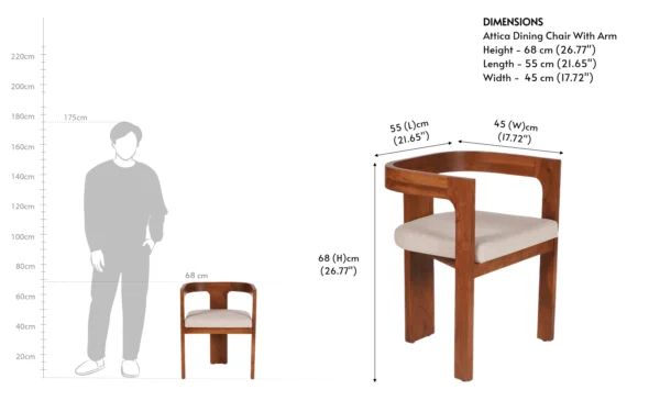 Attica Dining Chair With Arm - Image 4