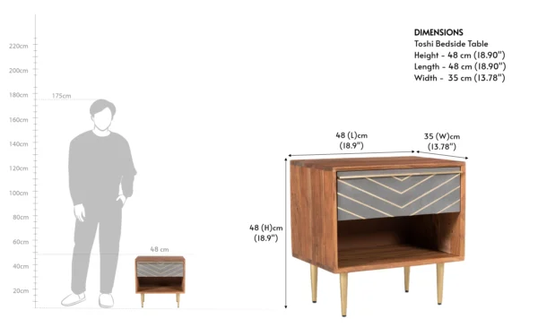 Toshi Bedside Table - Image 3